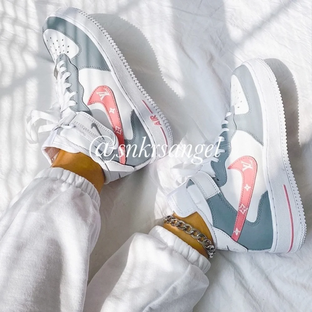 Nike custom air force 1 mid sneakers - Picture 1 of 3